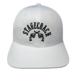 Stage Coach Snapback Cap White One Size Adjustable Flexfit W/Tags 6 Panel PUMA